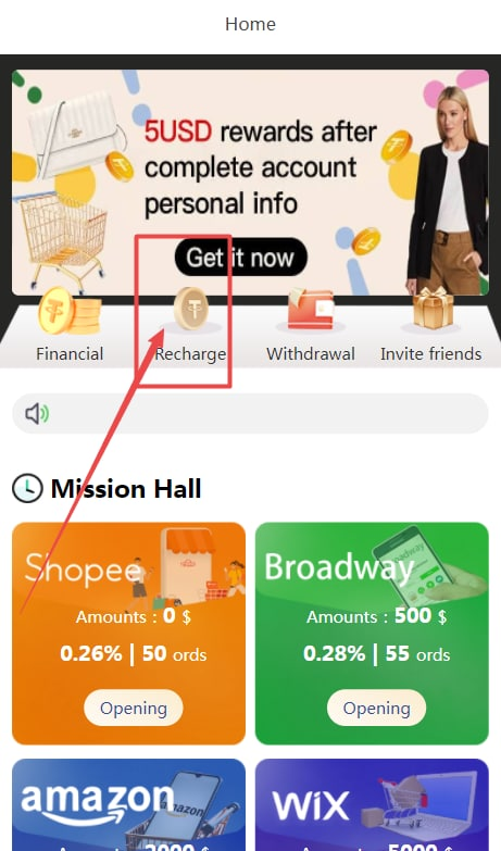 Kucoin入金流程图