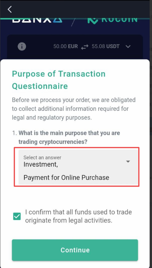 Kucoin入金流程图