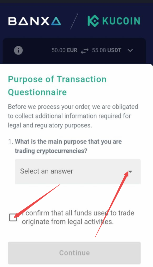 Kucoin入金流程图